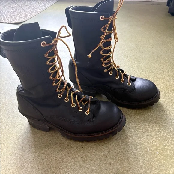 Hathorne Explorer Leather Smoke Jumper Lace-Up Boots Model H7809 Sz 8D - Picture 3 of 6